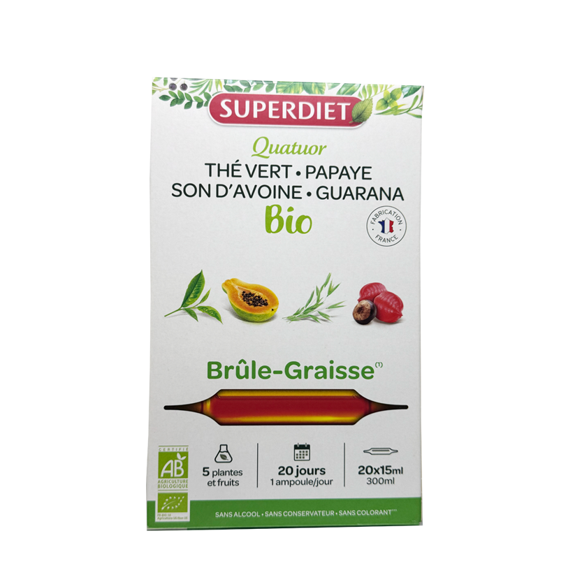 Quatuor Brûle-Graisse Bio Ampoules De 15ml