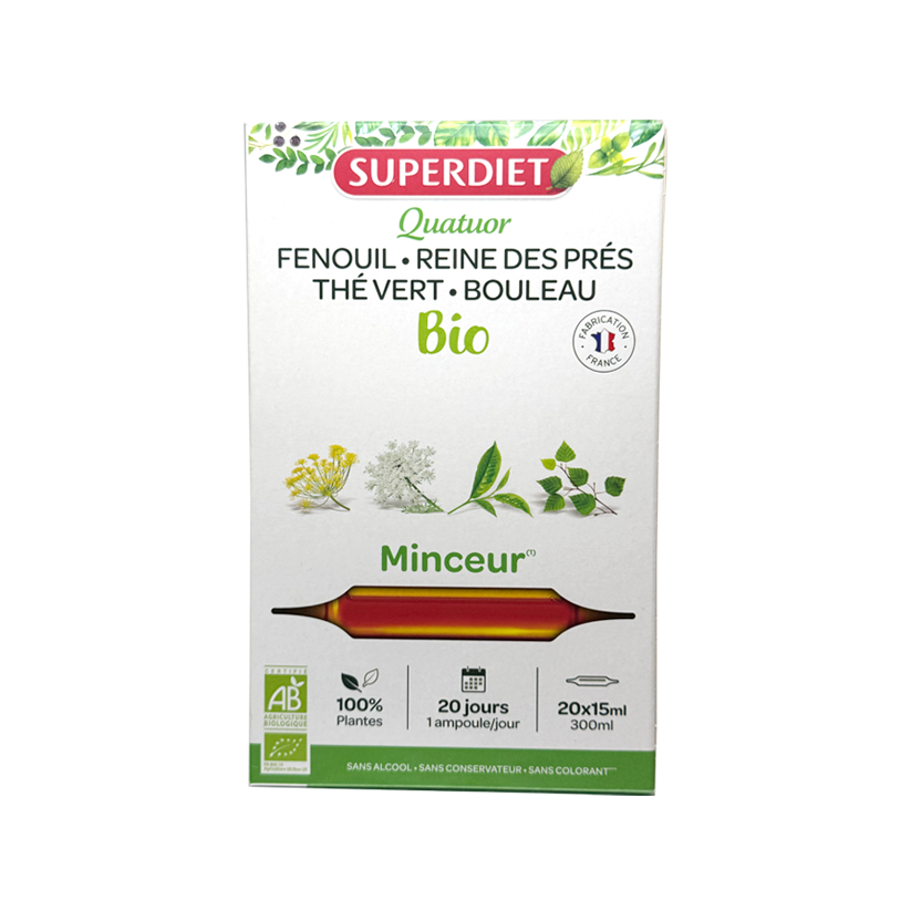 Quatuor Minceur Bio Ampoules De 15ml
